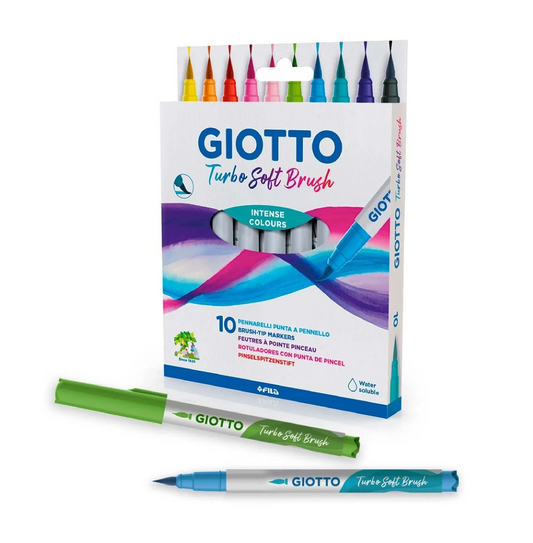 10 Pennarelli Turbo Soft Brush – Punta Pennello per Disegni Creativi