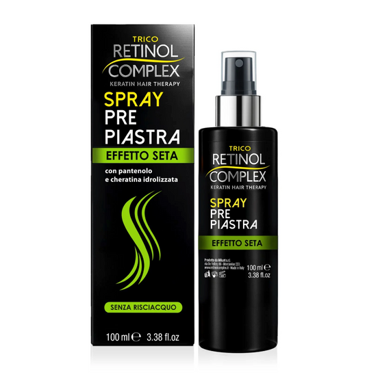 Spray Pre Piastra Effetto Seta – Protezione Calore e Capelli Lisci