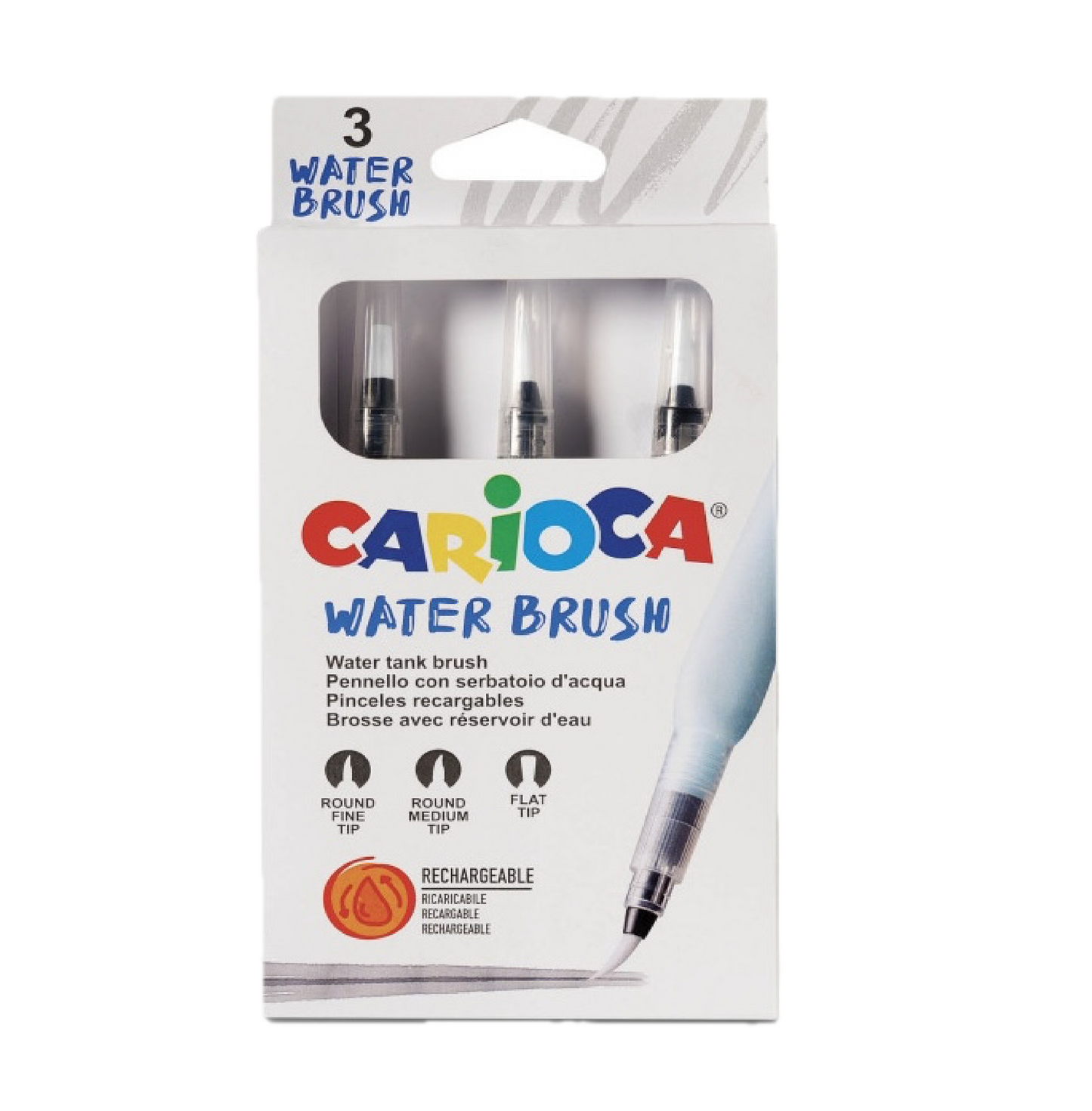 Set 3 Pennelli Aquash Brush con Serbatoio – Ideali per Acquerello