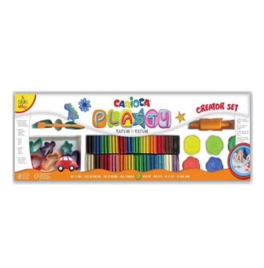 Set Plastilina Modellabile 24 Panetti con Accessori e Formine – Pasta da Modellare per Bambini