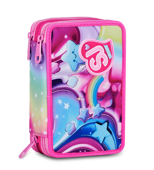 Astuccio 3 Zip S3D SJ Gang Soft Pouch Girl - Astuccio Scuola Completo 3D