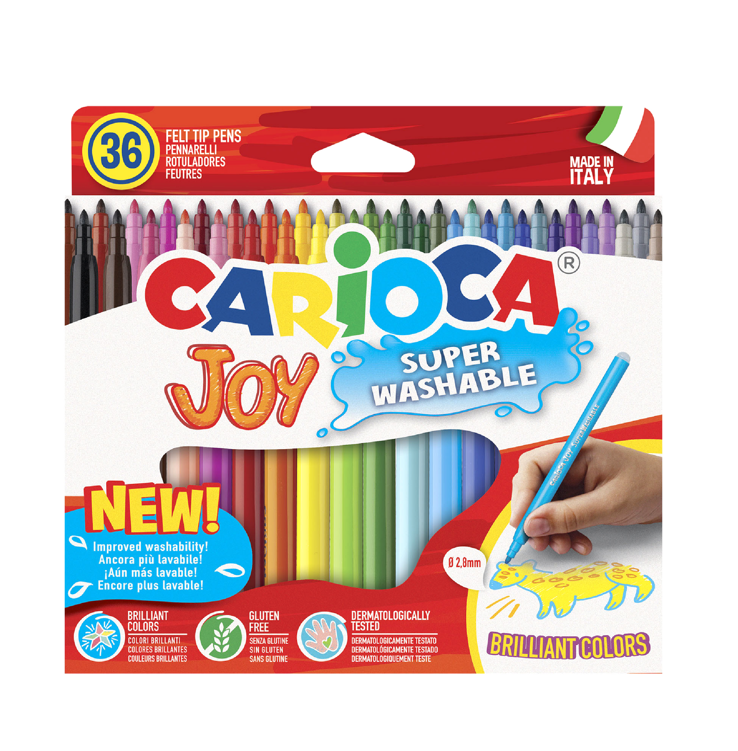 36 Pennarelli Joy – Set Colori Vivaci per Scuola e Disegno Creativo