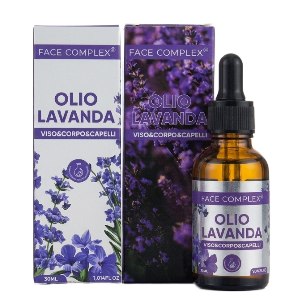 Face Complex Olio alla Lavanda 30ml | Rilassante Viso Corpo Capelli