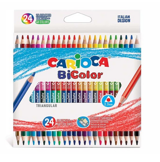 24/48 Pastelli Triangular Bicolor – Facili da Temperare e Colorati