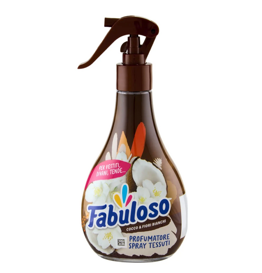Profumatore Spray Tessuti Cocco & Fiori Bianchi – Per Vestiti, Divani e Tende