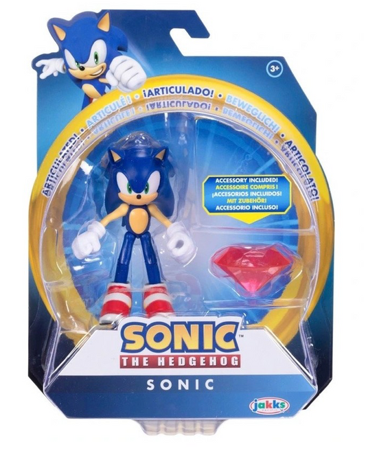 Sonic – Action Figure Articolata da 10 cm con Diamante Rosso