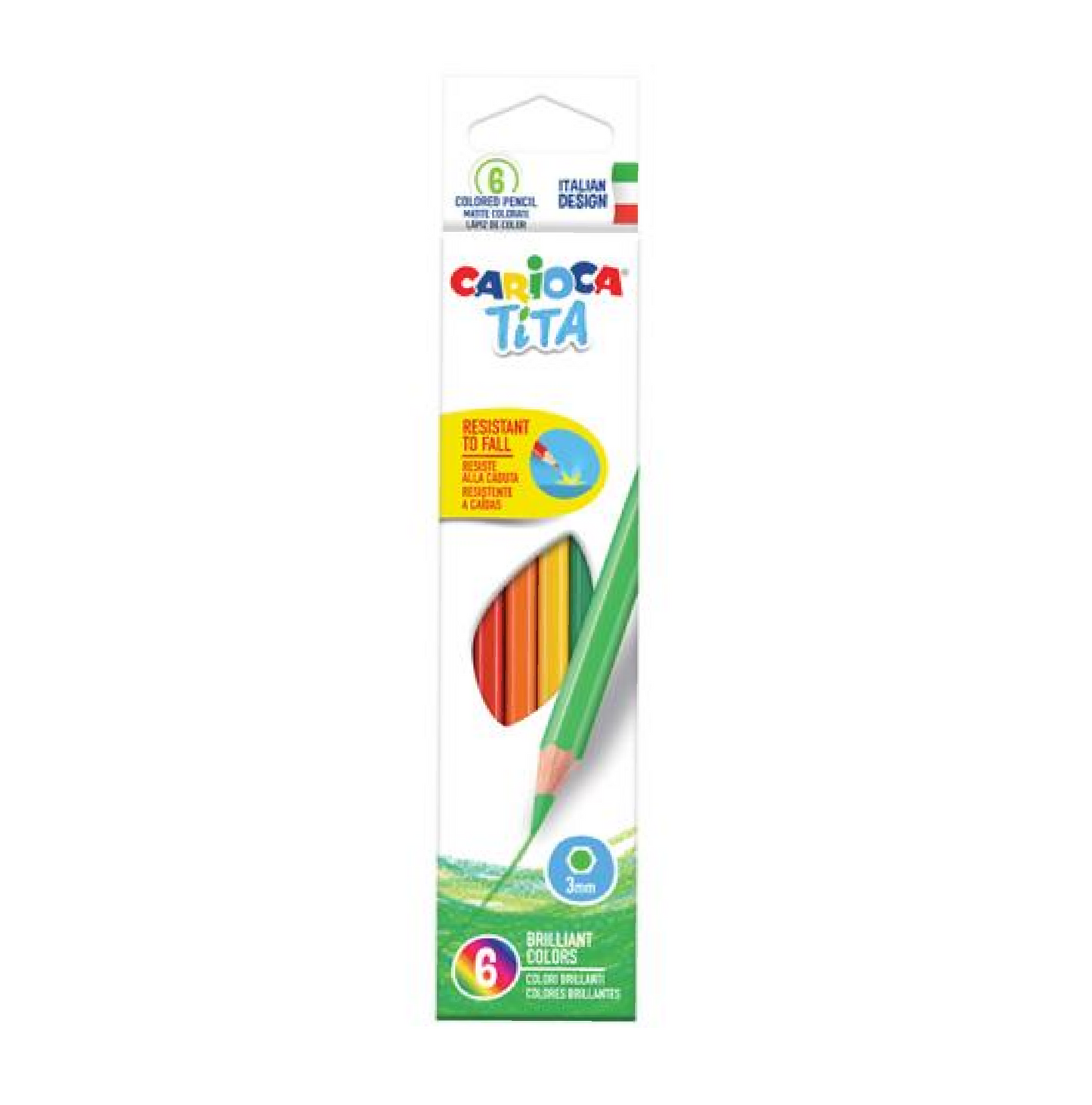 Pastelli Colorati CARIOCA Tita - Confezione 6, 12, 18, 24, 36 Pezzi