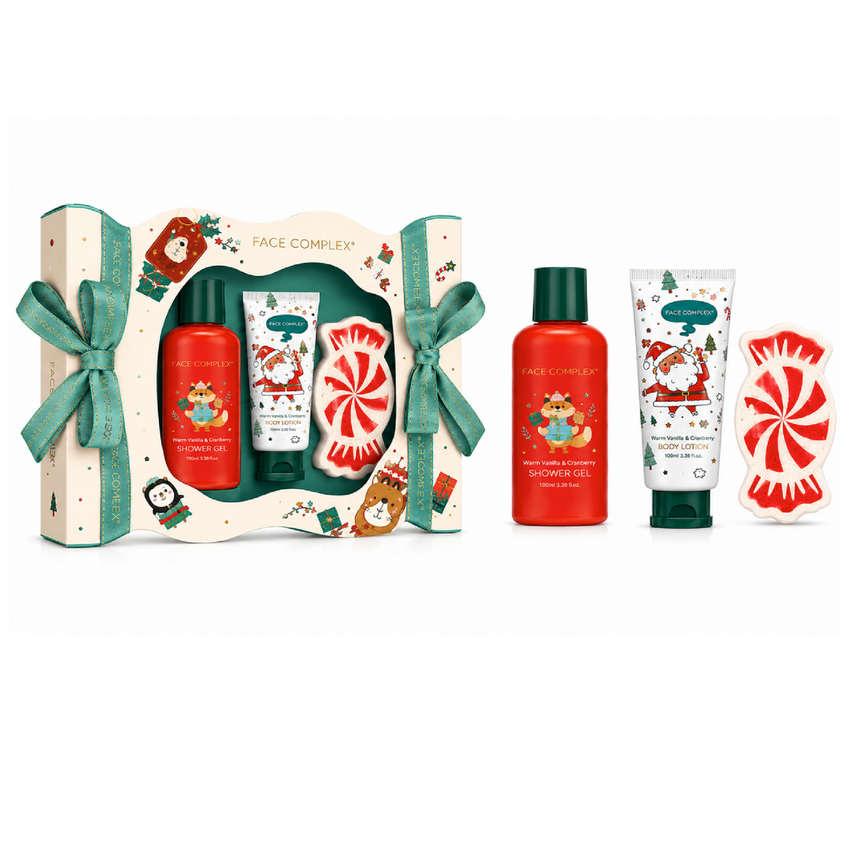 Face Complex Set Doccia Schiuma 50ml, Crema Corpo 30ml e Bomba Bagno 120g