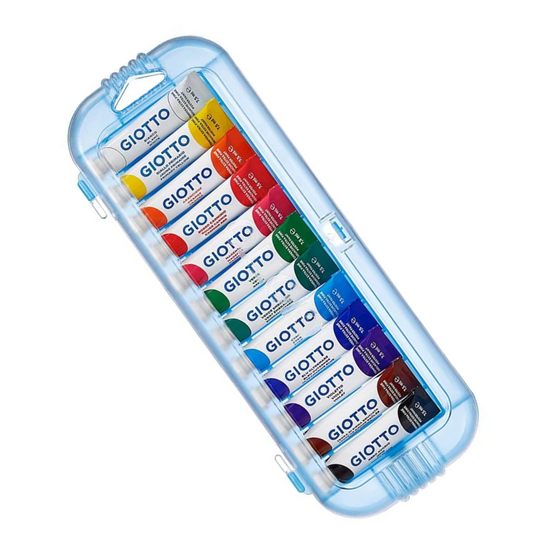 12 Tempere 7,5ml in Tubetto - Colori a Tempera Ricchi e Sicuri