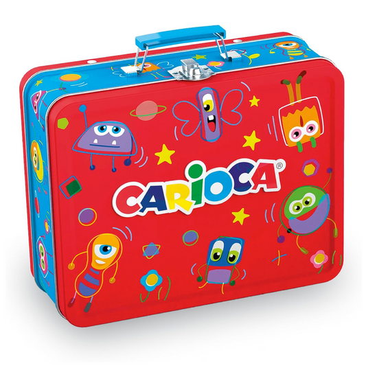 Valigetta 100 Pennarelli con Album – Set Completo in Latta per Bambini