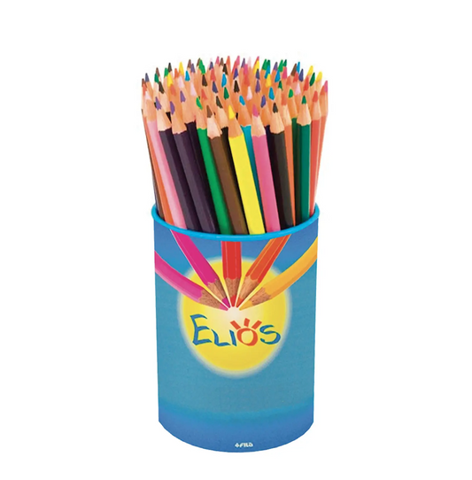 Barattolo 84 Pastelli Elios – Set Colori Completo per Scuola e Disegno