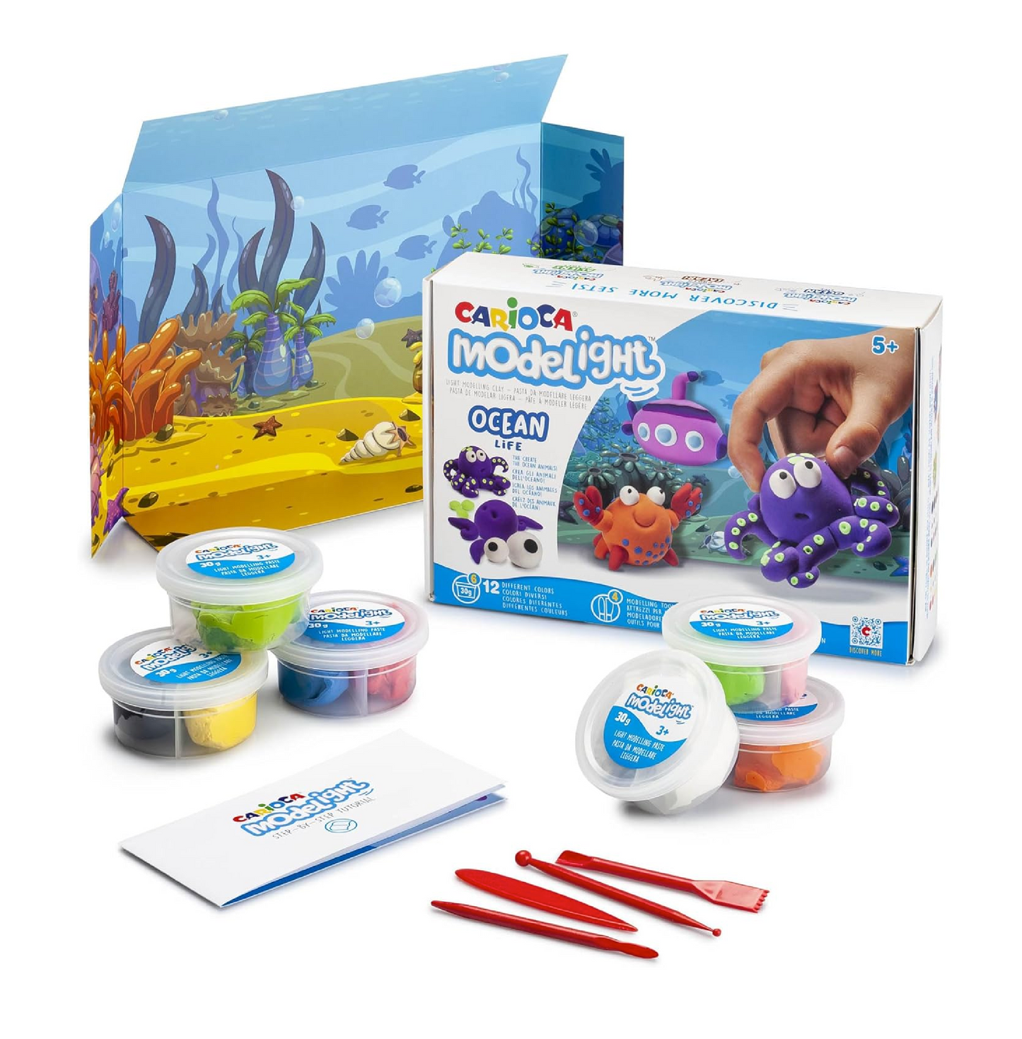 Modelight Maxi Ocean – Pasta Modellabile 12 Colori con Accessori