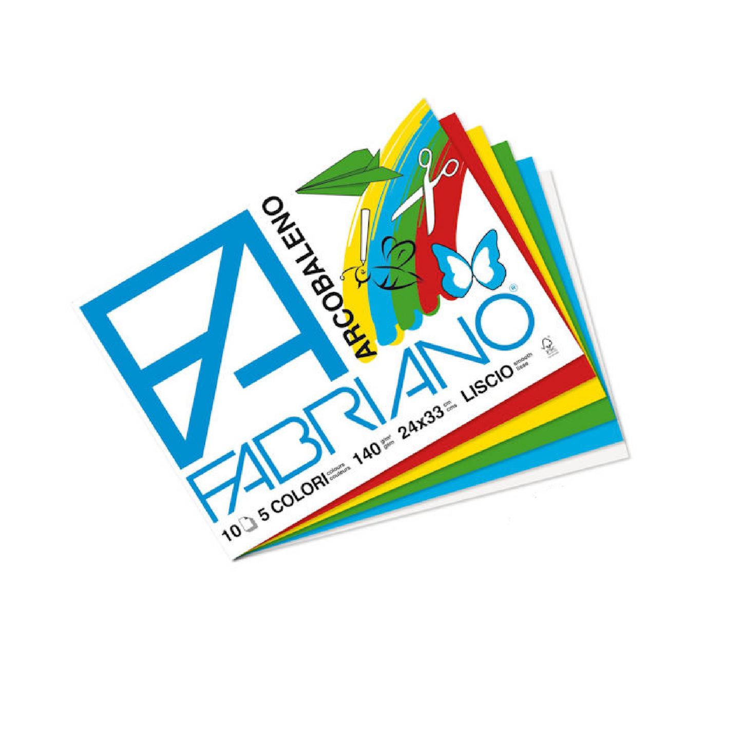 Album Arcobaleno F4 24x33 Liscio 140g 10ff