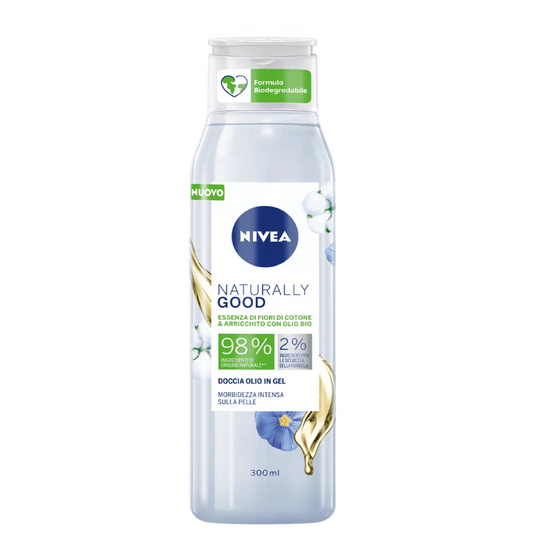 Good Doccia Olio in Gel Fiori di Cotone 300ml – Detergente Idratante Naturale