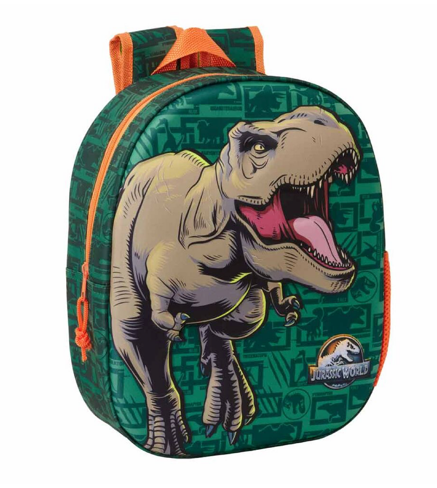 Zaino 3D Jurassic World 33cm | Zainetto Asilo e Tempo Libero con Porta-Borraccia