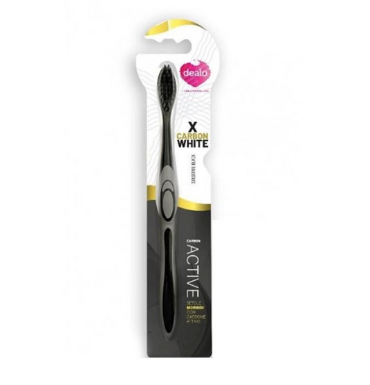 Spazzolino Antiplacca X Carbon White Setole Morbide – Pulizia Profonda dei Denti