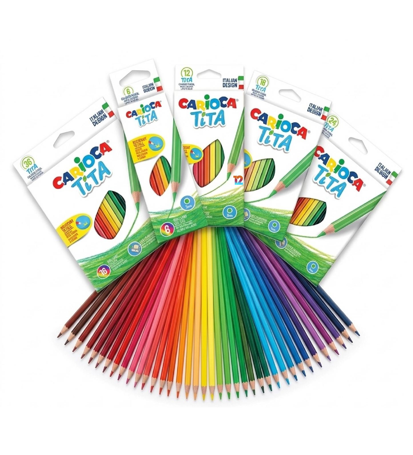 Pastelli Colorati CARIOCA Tita - Confezione 6, 12, 18, 24, 36 Pezzi