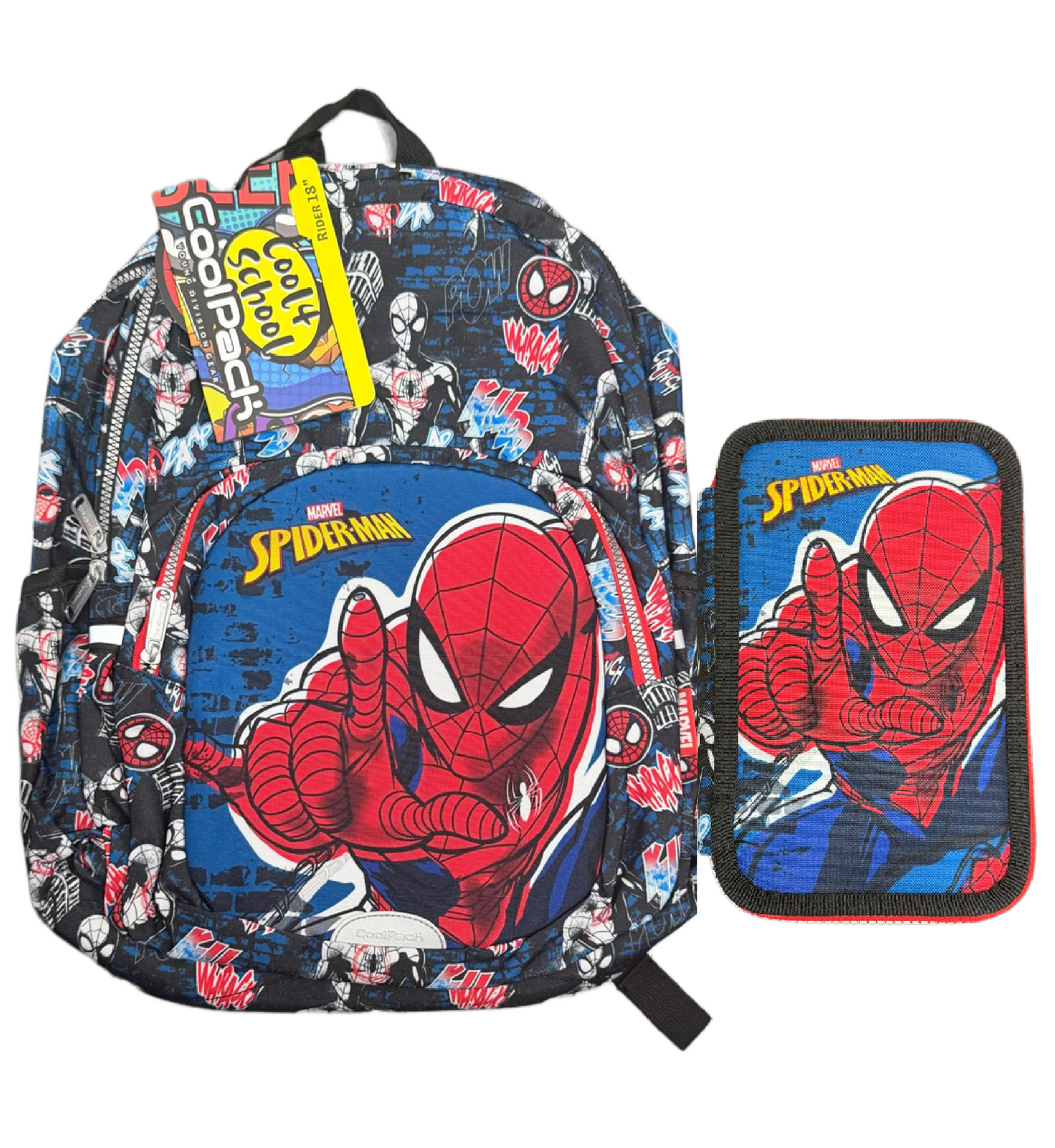 Zaino Spiderman Rider 45x32x22 cm - Zaino Scuola 2 Scomparti