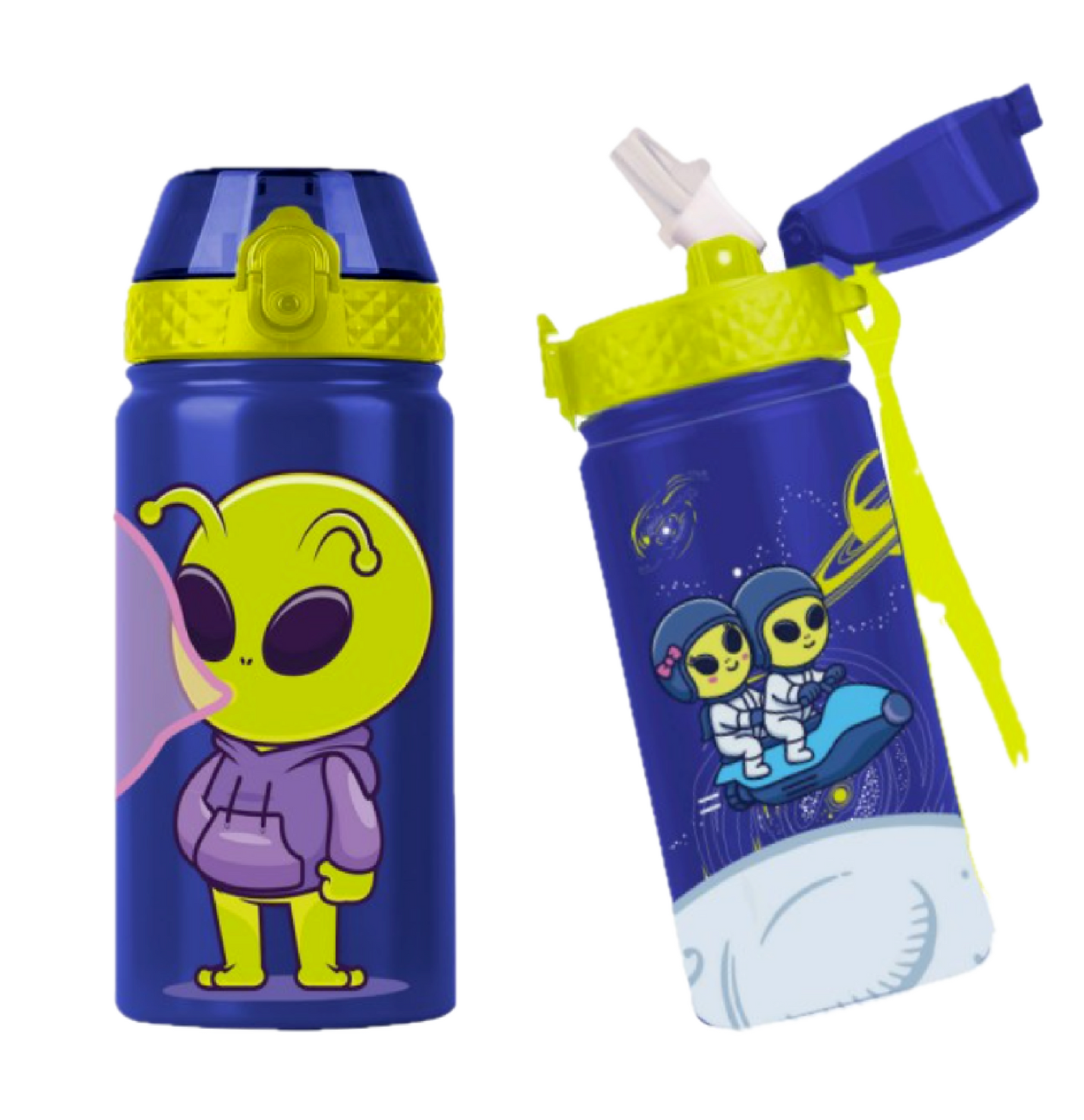 Borraccia Alieno 400 ml Termica con Cannuccia in Silicone