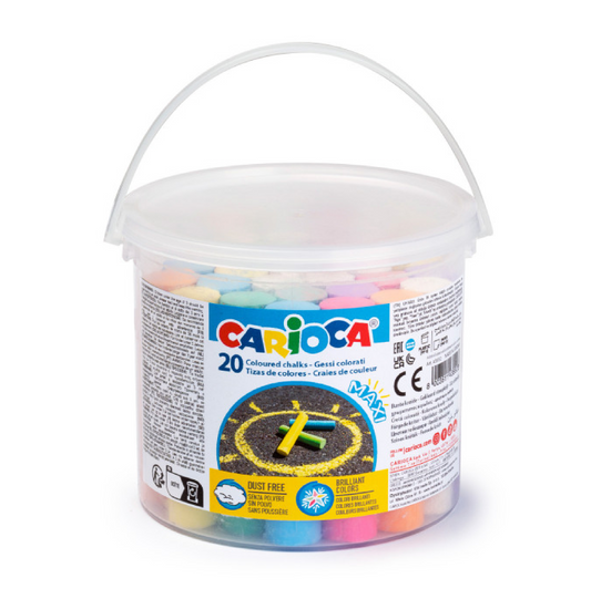 Secchiello 20 Gessi Maxi – Gessetti Colorati Grandi per Bambini