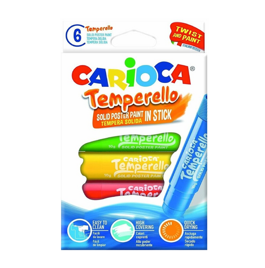 6 Temperelli – Tempera Solida ad Asciugatura Rapida anche su Tessuti