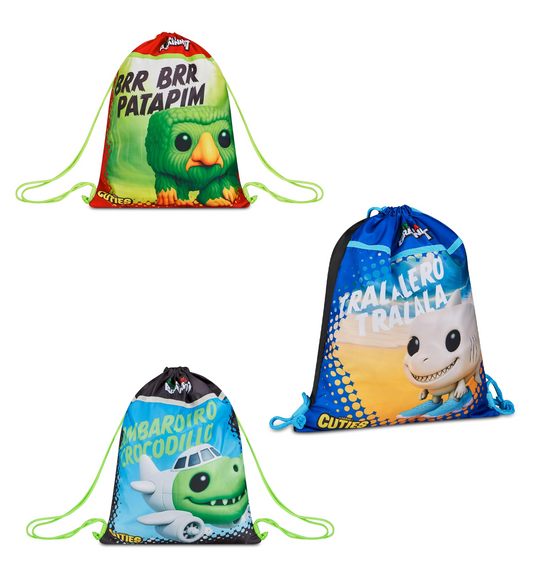 Sacca Easy Bag Italian Brainrot 37x47 cm - Sacchetta Sport e Tempo Libero