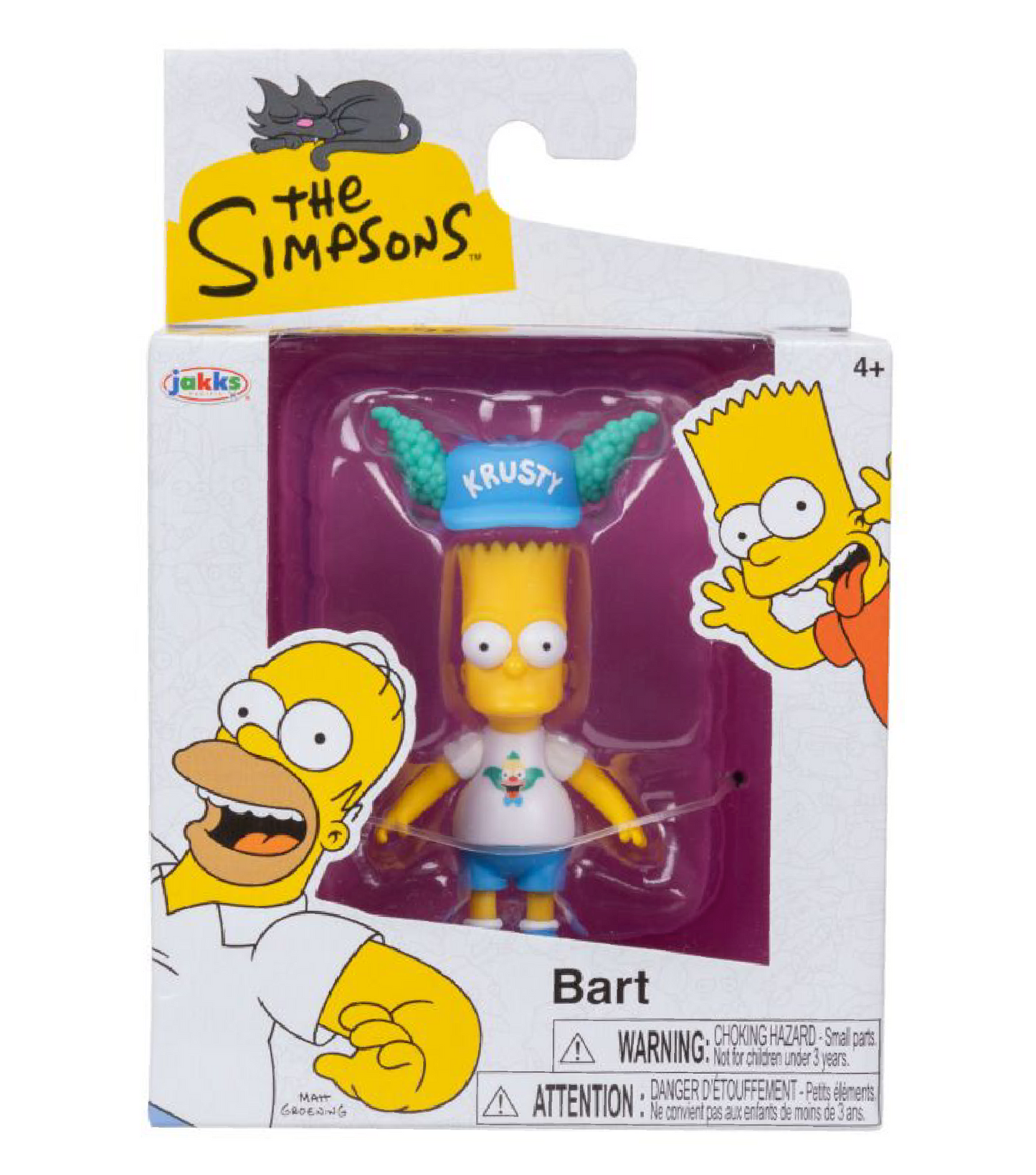 The Simpsons Bart con Cappello Krusty – Action Figure da Collezione Personaggio 6,5 cm
