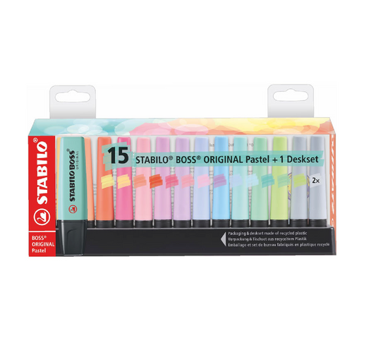 Evidenziatori Set Stabilo Boss Pastel 15pz