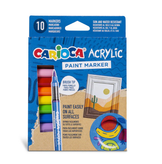 10 Marcatori Acrilici Brush – Pennarelli Punta Pennello per Creatività