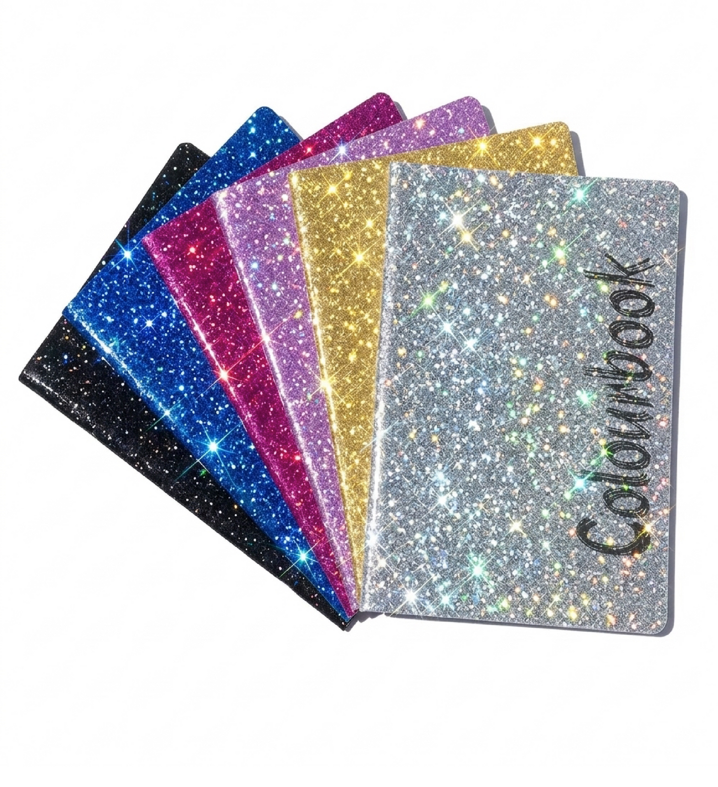 Set 6 Quaderni Glitter Maxi Colourbook 100g Plus - Rigature Elementari Medie e Superiori 100g