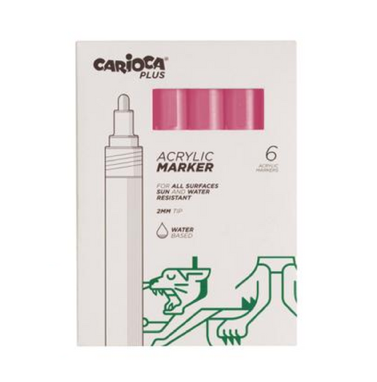 6 Marcatore Acrilico Rosa Metallico – Pennarello Vernice Effetto Brillante Alta Coprenza
