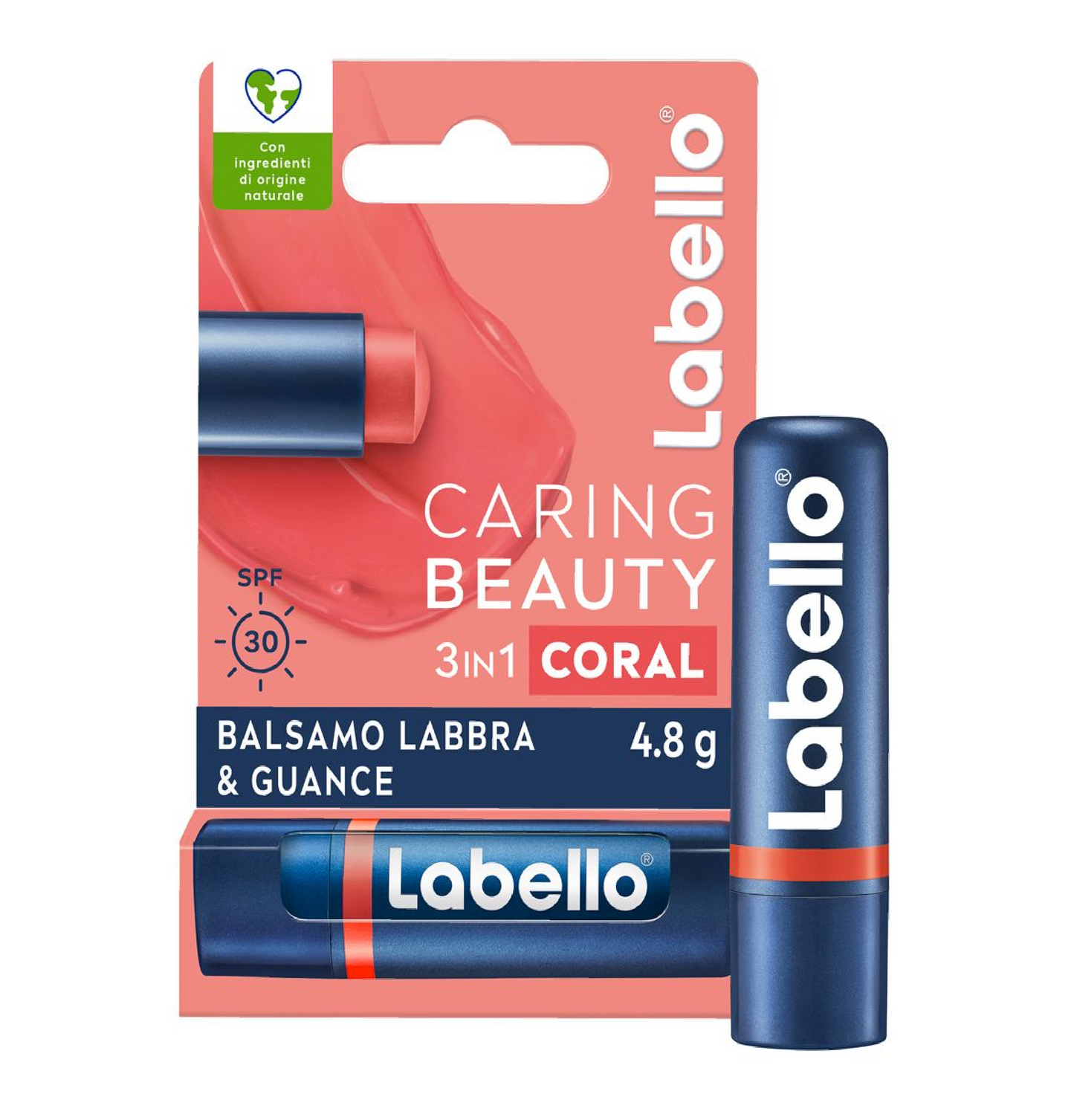 Labello Caring Beauty 3in1 SPF 30 – Balsamo Labbra Colorato con Protezione Solare - Varianti disponibili