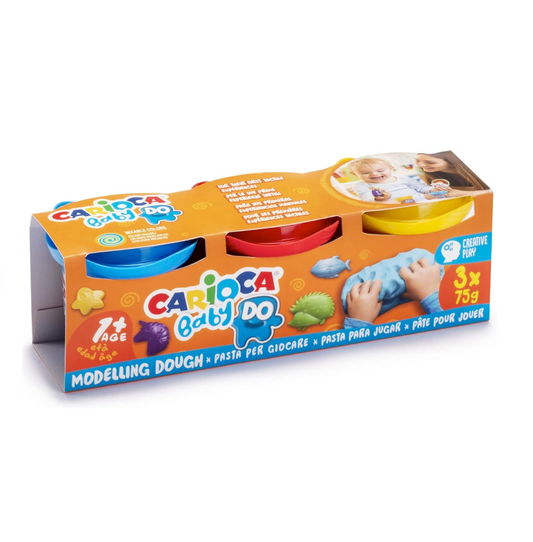3 Baby Dough 75g – Pasta da Modellare Morbida per Bambini