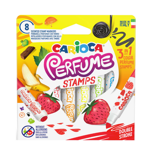 8 Pennarelli Perfume Stamps 3in1 – Profumati alla Frutta, Colorano e Timbro