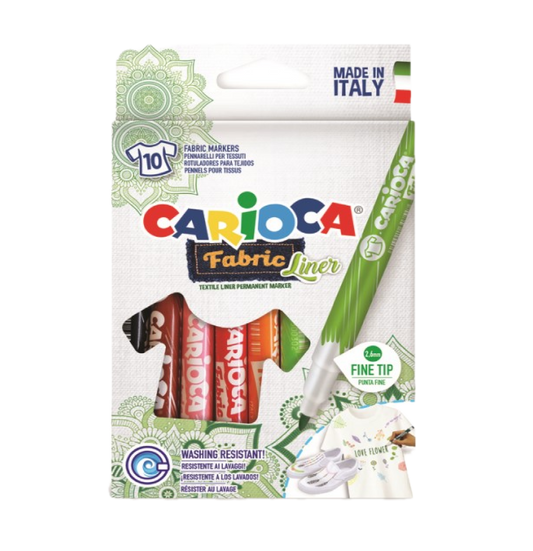 10 Marcatori Tessuto Fabric Liner – Pennarelli per Vestiti e Scarpe Punta Fine