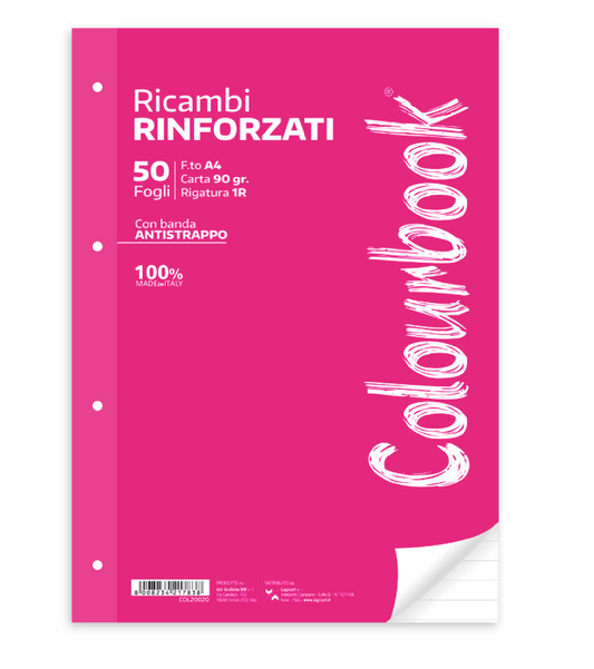 Ricambi Rinforzati 50Fogli Rigo Medie e Superiori - 1R