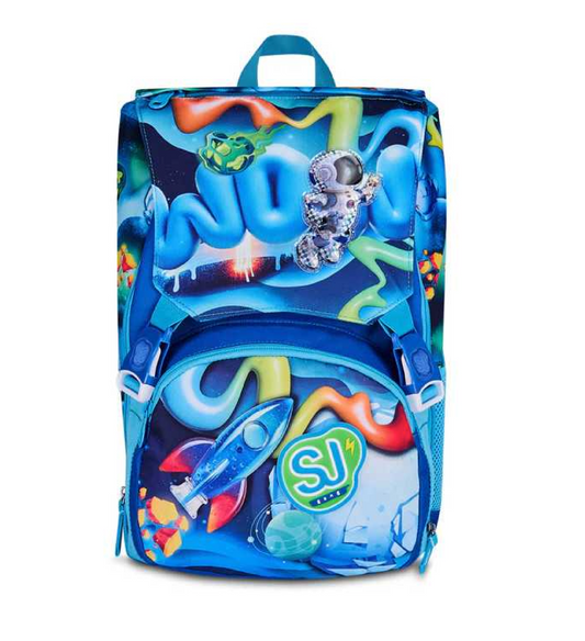 Zaino Sdoppiabile Big SJ Gang Space Ride - Zaino Scuola Espandibile Spazio 3D