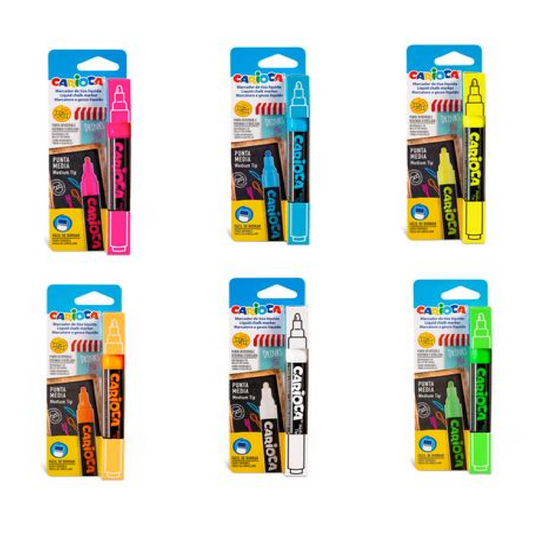 Gesso Liquido 6 Colori – Magenta, Azzurro, Arancione, Bianco, Giallo e Verde