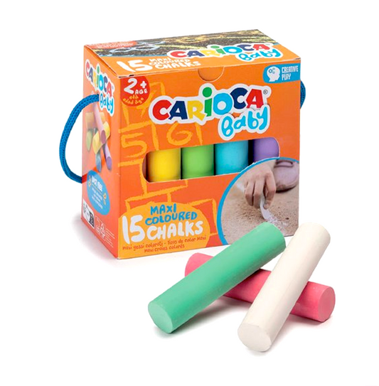 15 Gessi Maxi Baby – Gessetti Colorati Grandi per Bambini