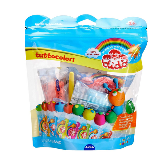 DIDO’ Tuttocolori 7 Salsicciotti da 50g – Pasta Modellabile Colorata per Bambini