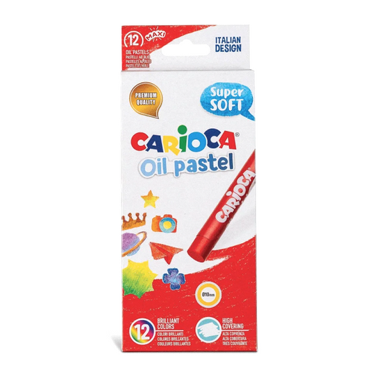 12 Pastelli a Olio Maxi – Colori Intensivi e Facili da Sfumare