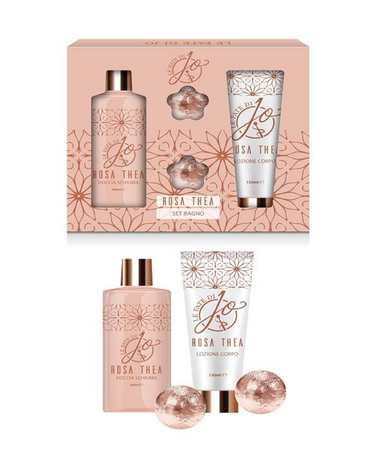 Rosa Thea – Cofanetto regalo con shower gel, body lotion e bombe da bagno