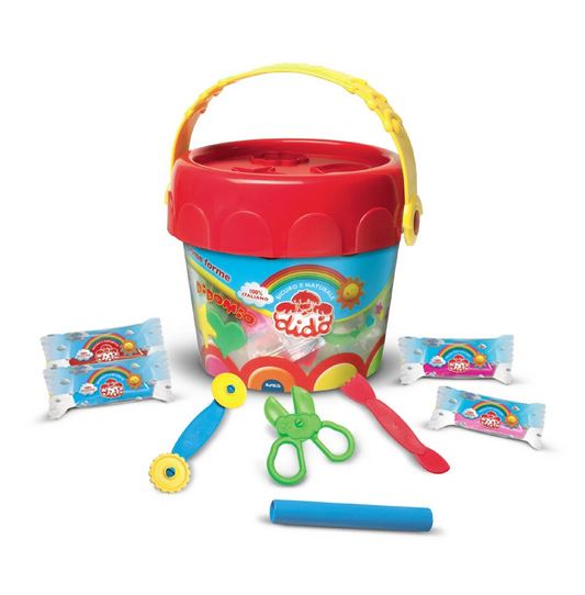 DIDO’ Secchiello Grande Mio Prime Forme – Pasta Modellabile con Accessori per Bambini