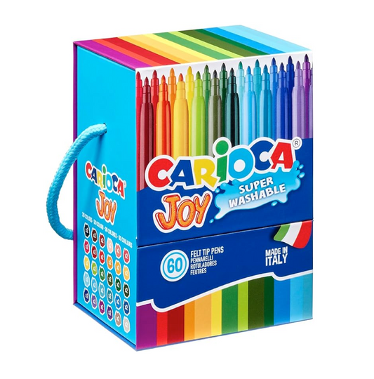 Scatola Rigida 60 Pennarelli Joy – Set Colori Lavabili per Bambini