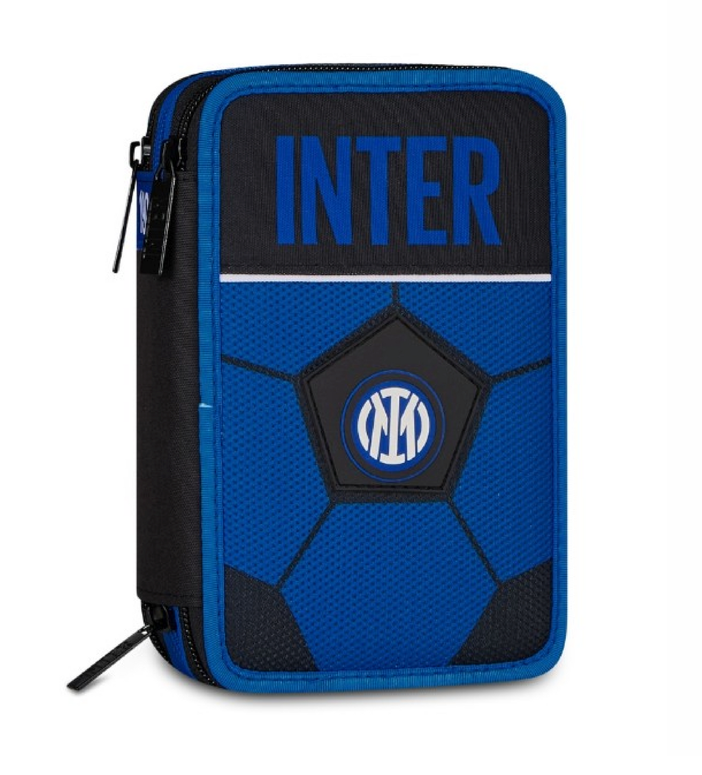 Astuccio 3 Zip Inter Completo - Astuccio Scuola Elementare Nerazzurro