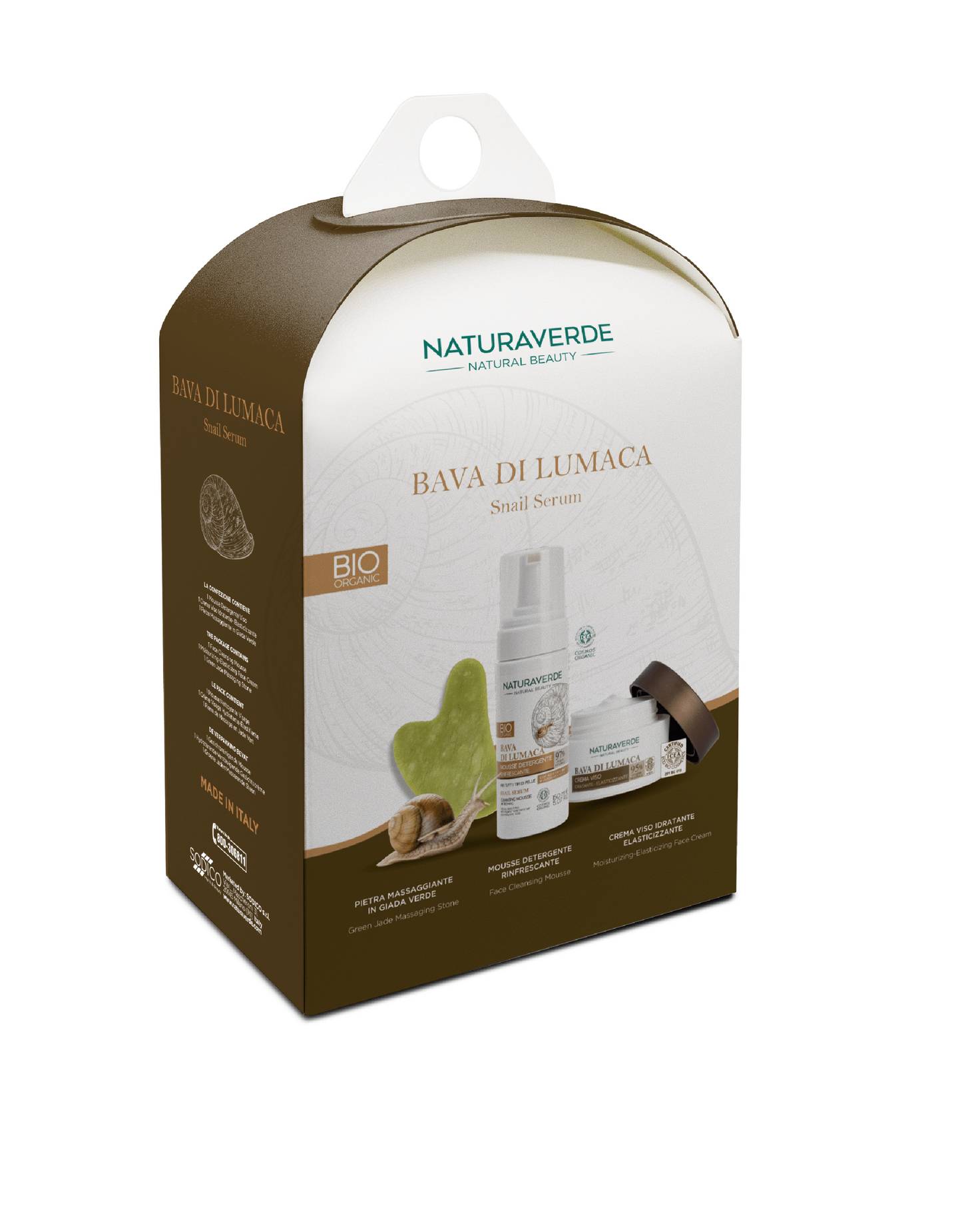 Cofanetto Bio Lumaca – Mousse 150ml + Crema + Pietra