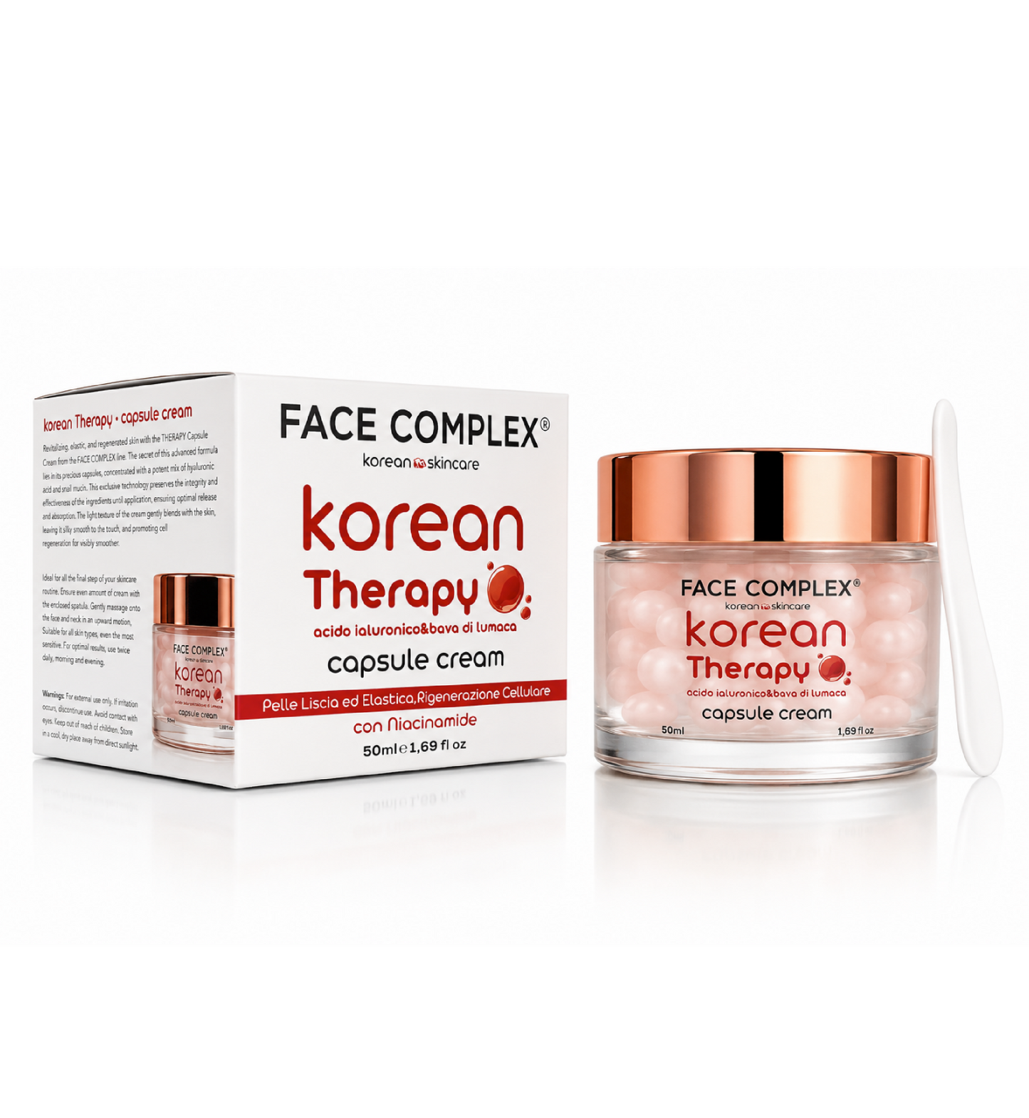 Korean Skincare Capsule Cream Bava di Lumaca e Acido Ialuronico