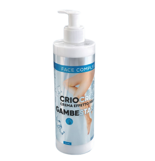 Gambe Stanche Crio Crema Effetto Freddo con Dosatore - Azione Rinfrescante e Tonificante