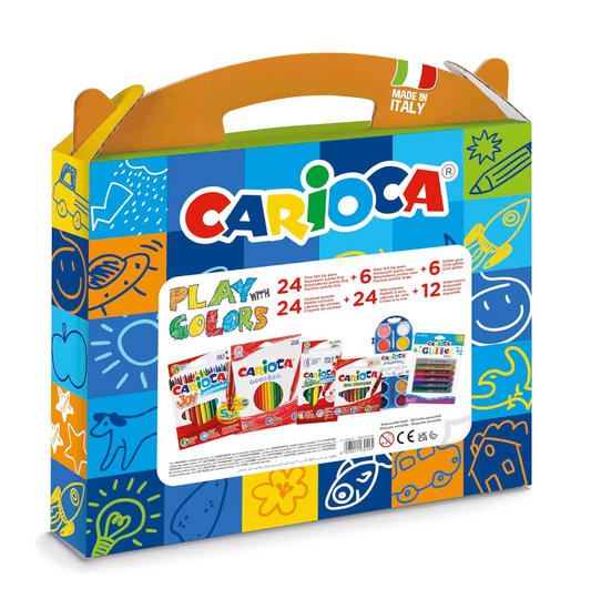 Valigetta Colori Carioca 96 Pezzi – Set Completo Disegno Bambini Play with Colors