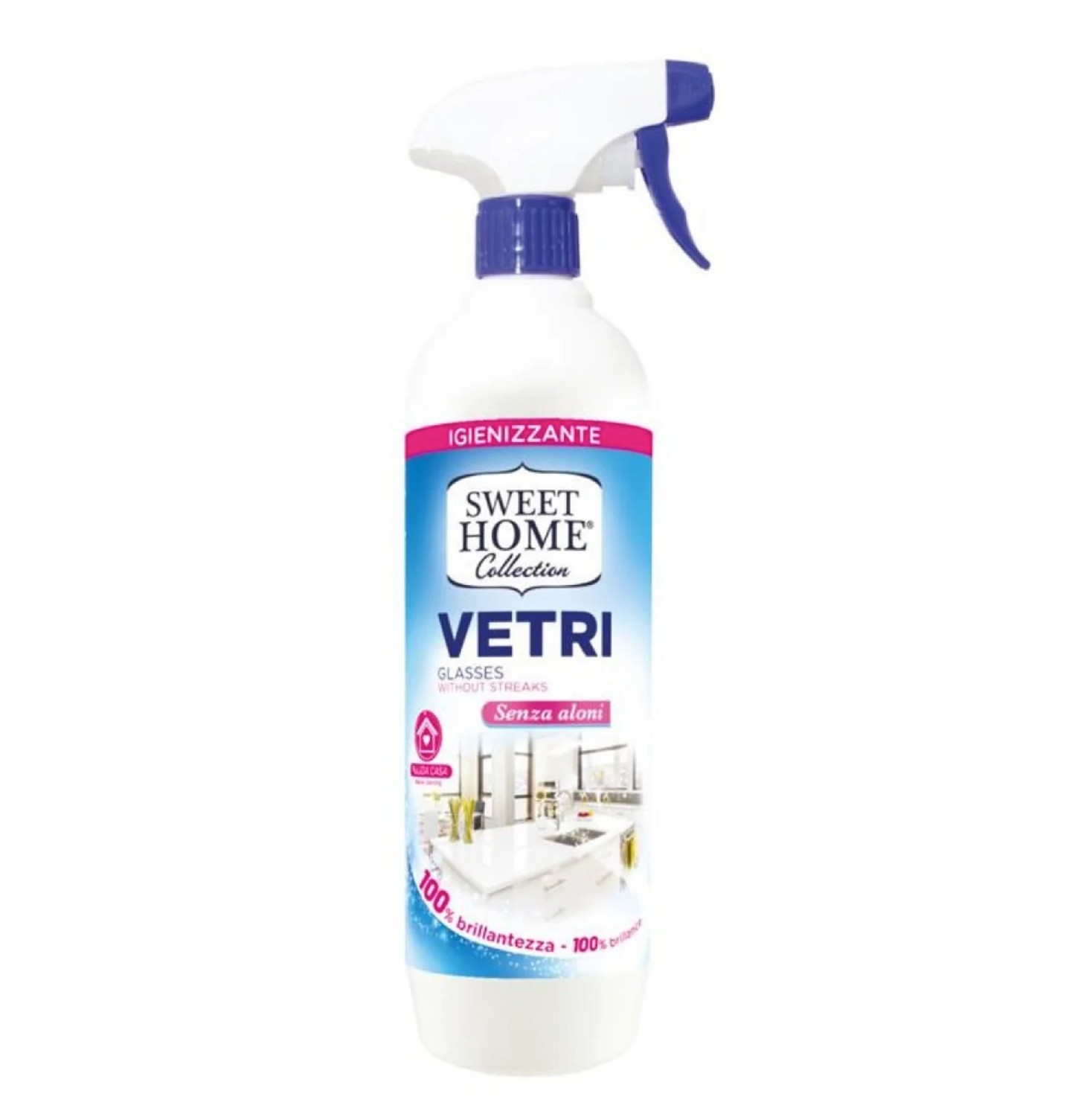 Vetri Senza Aloni Spray – Detergente per Vetri e Superfici Brillanti